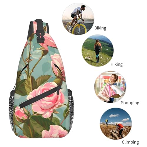 Bolso Bandolera Estampado Rosa para Mujer y Hombre miniatura 6