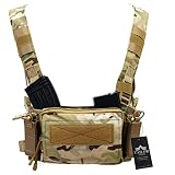[TAILOR JAPAN] サバゲー チェストリグ 軽量 ライトウェイト タクティカルベスト サバゲーベスト マガジンポーチ 軍規格 コーデュラ CORDURA 500Dナイロン製 迷彩 (マルチカム)