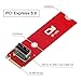 CY Card PCI-E 5.0 M.2 M-Key to MCIO Mini Cool Edge IO Female Host Adapter for PCIe Nvme SSD 2280 2230