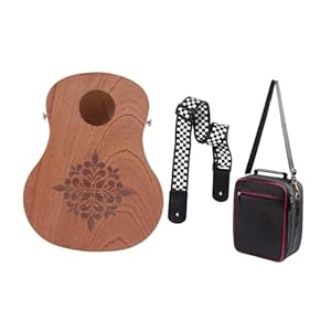 Awhao Tragbares Gitarrenform Cajon mit Tasche