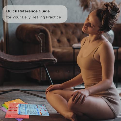 7 Chakras Cards, Double-Sided Quick Reference Guide for Chakra Healing Meditation Yoga Pose with Crystals, Essential Oils & Affirmations, Spiritual Day Gifts for Her & Him Beginner Friendly - Image 6