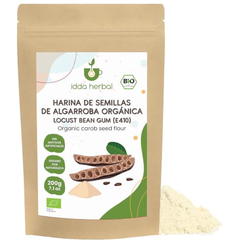 IDDA Herbal Goma de Algarroba Orgánica E410 200g, Harina de Algarroba