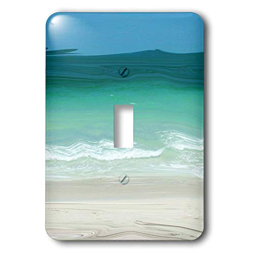 Interrupteur à bascule avec motif unique de plage peinte modèle 3drose - 2