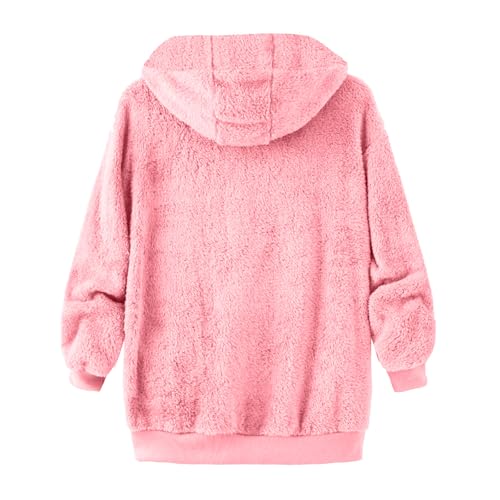 Mens Long Sleeve Hooded Outfits Sweatshirt for Man V Neck Warm Fuzzy Hooded Plain Fall Winter Hoods 2025 Y2K4