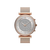 Fossil - Carlie Collection, Silver Color Stainless Steel Strap