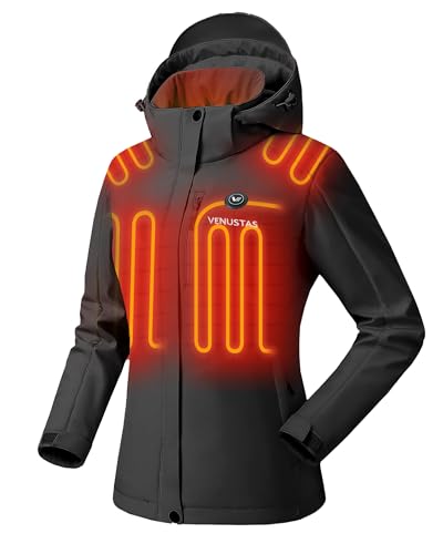 Venustas Women's Heated Jacket with Battery Pack, Waterproof & Windproof Electric Insulated Heated...