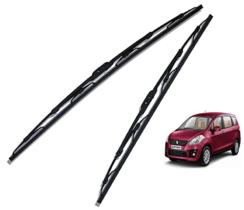 Image of Euro Care Metal Type Wiper Blade Compatibility with Maruti Suzuki Ertiga Old (Model : 2012-2018) Windshield Car Wiper Blade Size D-21,P-14