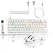 Produktbild ATTACK SHARK 3-in-1 Kabellose X68PRO HE-Tastatur&X11-Gaming-Maus&Spiral-C01PRO-Kombination,BT/2,4G/Wired, 8KHz-Magnetschalter mit Schnellauslöser,PixArt PAW3311-Sensor,22000 DPI,Maus KlebebandWeiß