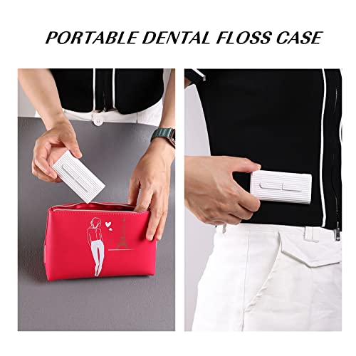 White-Dental-Floss-Portable-Case-Storage-10-Picks-Adult-Floss-in-Box-The-Best-Tool-for-Cleaning-Teeth-and-Oral-Care-Portable-Travel-Floss-is-Perfect-for-DinnersDatingTravelHotelsWhite