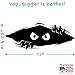 Stickios Car Decal - Peeking Monster Bumper Sticker for Cars, Trucks, Golf Carts, Vehicle Windows, Dents & Scratches - Large Vinyl Car Sticker - Made in USA (11x4.25 inches) - Shredder