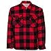Produktbild Hoang Thermojacke Herren Holzfällerjacke Hemdjacke Flanell Jacke Arbeitsjacke Kariert Gefüttert, Farbe:rot, Größe:L