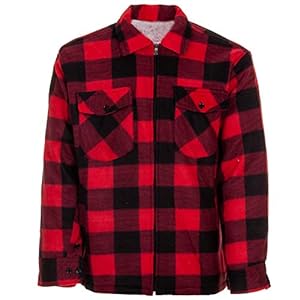 Thermojack voor heren, werkjas, thermohemd, houthakkershemd, geruit