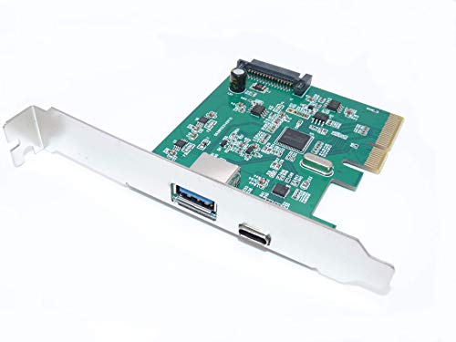 - Scheda controller o 2 porte 3.1 - 1 porta tipo A + 1 tipo C - Chipset ASM1142 usb pci-express