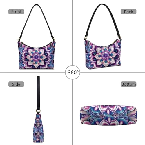 Image of Handbag for Women Leather Underam Shoulder Bag with Zipper Fashion Work Purse Waterproof Travel Wallet