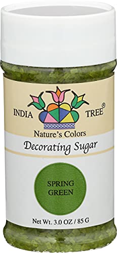 INDIA TREE Decorating Sugar Green, 3 OZ