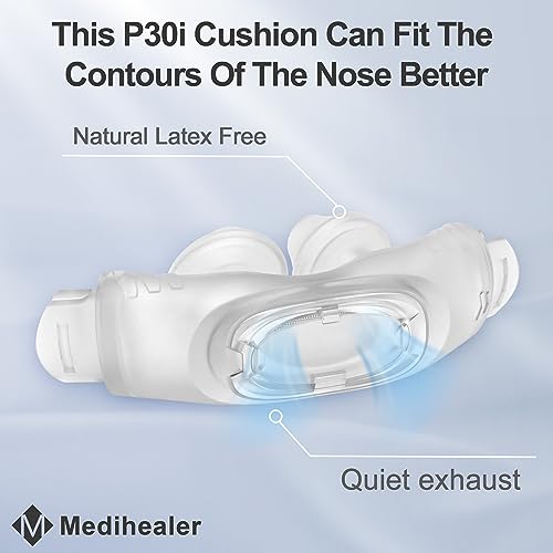 2 Packs Replacement P30i Pillow Cushion(M) for Airfit P30i| Including 2 Pcs Cushion for P30i,Washable and Reusable&Comfortable and Super Soft, Great-Value Supplies by Medihealer