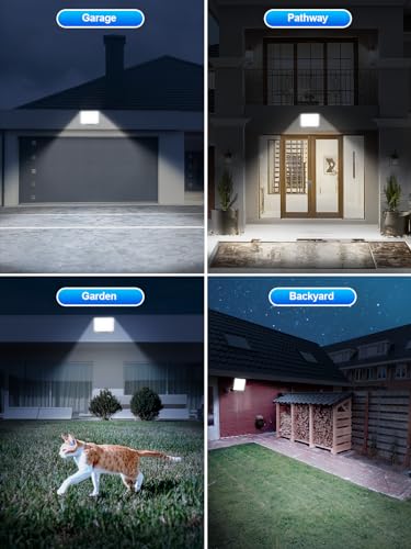 Miniatura 7 de Sigrill Focos Exterior Solares, 172led Luz Solar Exterior Con Sensor De Movimiento 3 Modos, Ip65 Lampara Solar Con Mando A Distancia, 6000k Luz Solar Jardin Garajes 1 Paquete - Blanco Frío