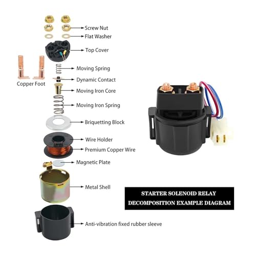 Relais solénoïde de démarreur moto compatible XT600E XJ900R YFM350 - 5