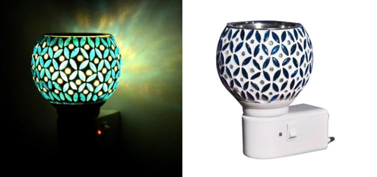 ASTERITE Home Electric Kapoor Dani Stand Kapur Incense.Burner Beautiful Smart Ceramic Kapoor Dani .Aroma Oil Burner Cum Night Lamp with Switch (Flower Kapoor Dani Multi Colour) (B0CHQXYVGB) Amazon Price History, Amazon Price Tracker