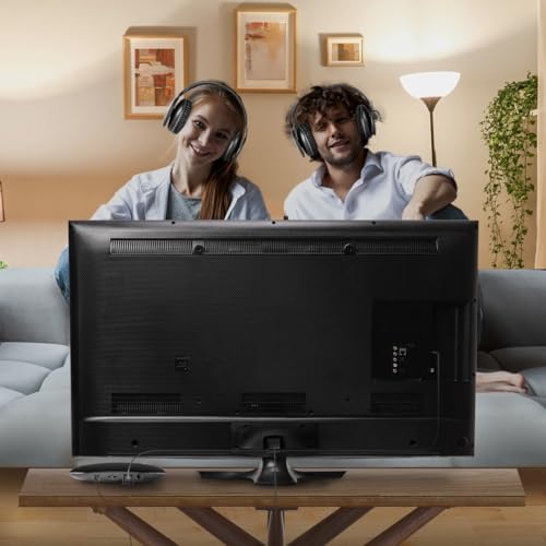 2 auriculares de TV estéreo inalámbricos con base transmisora Easy Digital Bundle 6