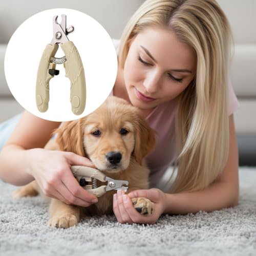 Image of Qpets Pet Nail Cutter Cute Cat Nail Clipper with with PP Handle, Stainless Steel Pet Trimmer with Safety Stop to Prevent Over-Cutting Spring-Loaded, Easy-Grip Design for Cats Dogs