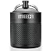 MEECN Keychain Pill Holder, Pill Box, Aluminum Waterproof Pill Container, Pill Organizer for Outdoor Travel Camping，Size: 1.6 x 1.6 x 2 in (Black)