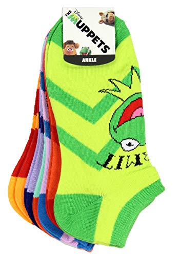 Disney The Muppets Socks Adult Kermit Animal Miss Piggy Beaker Fozzie Gonzo 6 Pack No Show Ankle Socks #TOP2