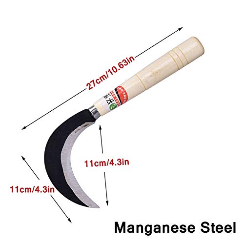 Z-fiber Gartenarbeit japanische Gras Stahl Sichel mit Holzgriff