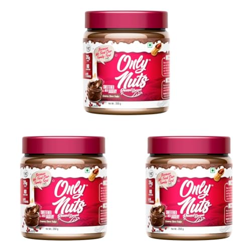 Image of Doctors Choice Only Nuts High Protein Peanut Butter | Creamy Choco Fudge Flavour | 23g Protein Spread | No Fillers | No Palm Oil | Healthy Nut Butter | 350g (Pack of 3)