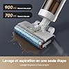 DREAME G10 Pro Aspirateur Laveur, 16000Pa, Aspirateur/Balai/Serpillière, Liquides/Solides, Brosse à Deux Bords, Nettoyage Automatique à Double Rotation, 35 Min. d'Autonomie, Grand Affichage LED, 75dBA