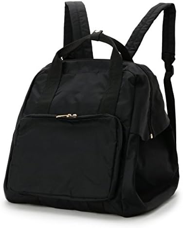 Amazon ハッシュアッシュ レディス Hushush Ladies 時短 2wayショッピングリュックバッグ ブラック 019 00 Hushush Ladies ハッシュアッシュ レディス レディースバッグ 財布