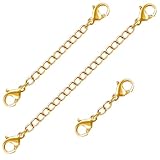 Diseño delicado y elegante: con su sutil acabado dorado, estos extensores añaden un toque de elegancia a cualquier collar, pulsera o tobillera, complementando una variedad de estilos de joyería.
