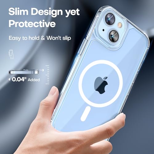 Image of TAURI for iPhone 14 Case, Compatible with MagSafe, Clear