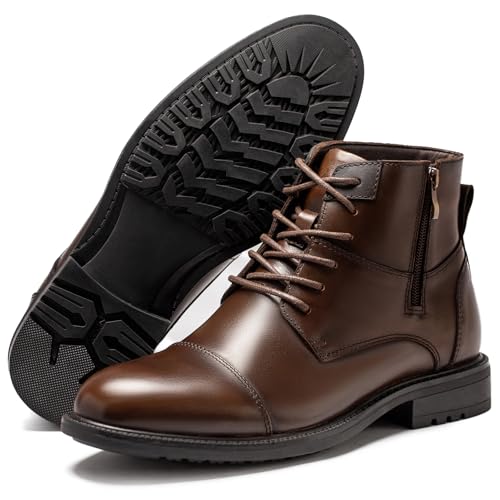 Image of Holy dove Men's Lightweight Dress Boots Zip Ankle Chukka Casual Boot
