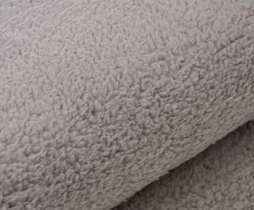 Couverture imitation fourrure de mouton haut de gamme argentée 150 x 200 cm - 8