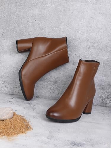 Image of ELLE Women's Stylish Ankle Boots with Block Heel