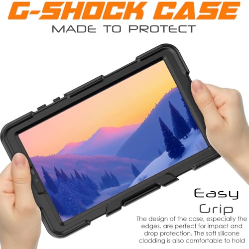 TECHGEAR G-SHOCK Case Fits Samsung Galaxy Tab A9 8.7" 2023 (SM-X110 / SM-X115) Tough Rugged HEAVY DUTY Armour Shockproof Impact Survival Case with Stand, Kids Schools Builders Workman -BLACK - Image 5