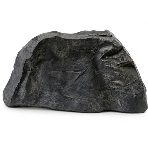Artificial Rock Cover – Weather-Resistant Fiberglass Garden Landscape Utility Concealer Slate Gray Finish for Pumps, & Irrigation Systems, Squarish Odd by Gardenised - Used condition - US$260.38