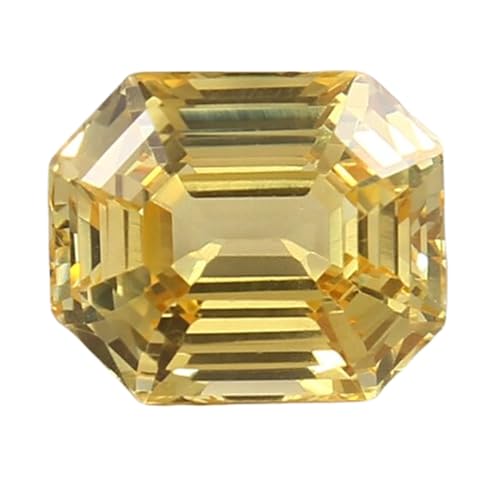 Saphir jaune de Ceylan facetté de prestige pour bague et haute joaillerie fait main