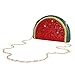 TYQVRVZ Women Cute Watermelon Rhinestone Evening Bag with Chain Glitter Fruit Crystal Clutch Purse for Party Cocktail Prom, Red