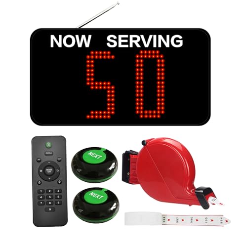 CYSSJF Queue Calling System Live Voice Number Display (2-Digit,English Voice)