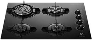 COOKTOP A GÁS KE4TP COM MESA DE VIDRO PRETA BIVOLT