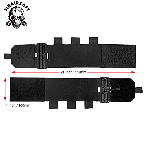 Sinairsoft Elastic Carrie Cummerbund Quick Release Buckle With Ar Magazine Pouches Bk #TOP4