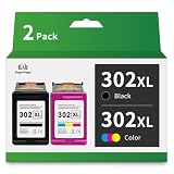 Superpage 302XL Reconditionné Cartouches d'encre Compatible pour HP 302 XL Noir et Couleur,pour HP Officejet 3830 3831 3833 Deskjet 3633 Envy 4520 4525 4527 imprimantes