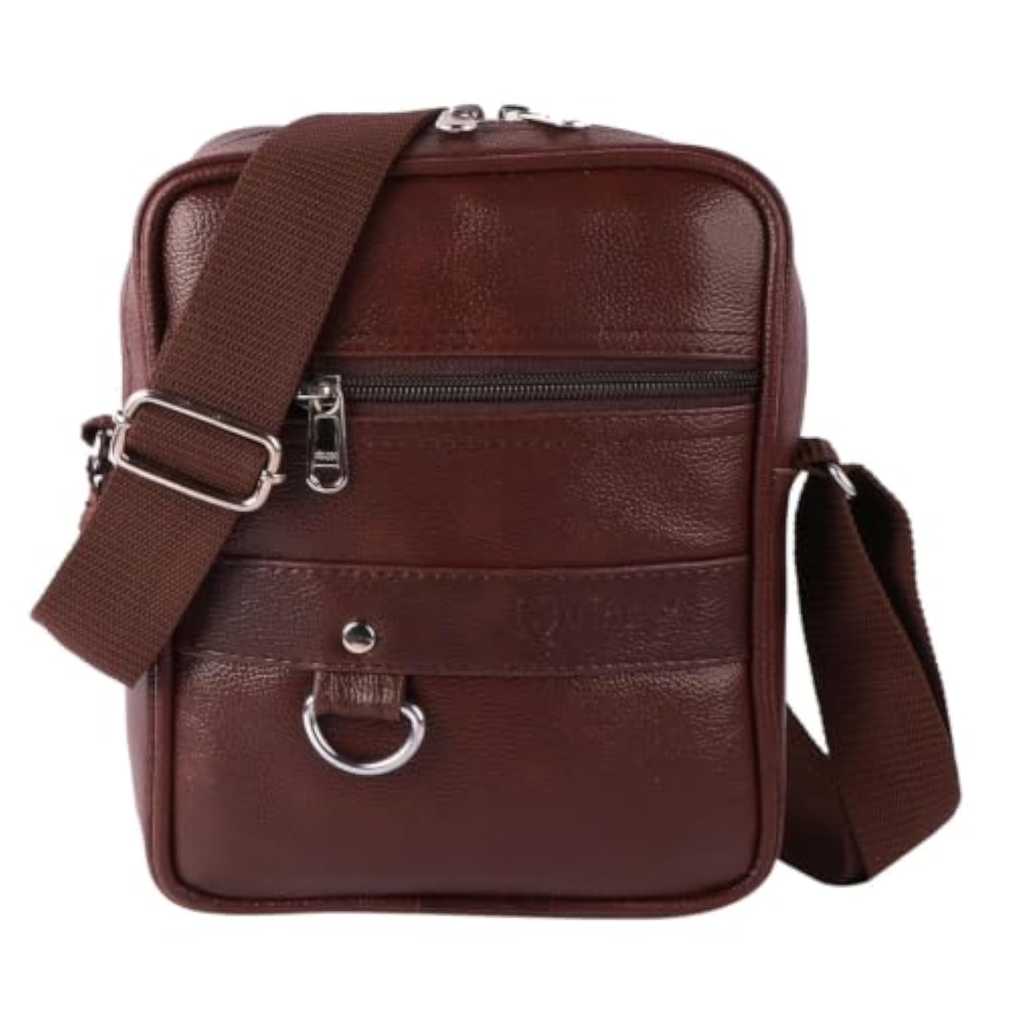 PU Leather Sling Bag, Crossbody Travel Messenger for Men