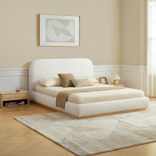 CHITA 3 Pieces Modern Bedroom Set, Upholstered Platform Bed with