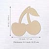 20pcs Cherries Shaped Wood Cutouts DIY Craft Cute Cherries Unfinished Wood Tags Ornaments for Wedding Birthday Summer Party Decoration #1