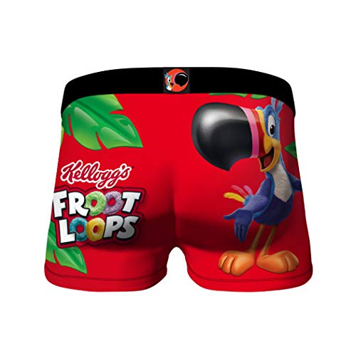 Crazy Boxers Kellogg's Froot Loops Toucan Sam Boxer Briefs XXLarge (44-46) Red2