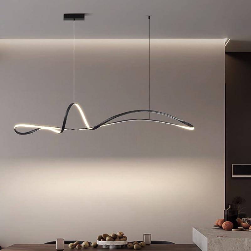 Chandelier LED de salle à manger au design minimaliste et chic