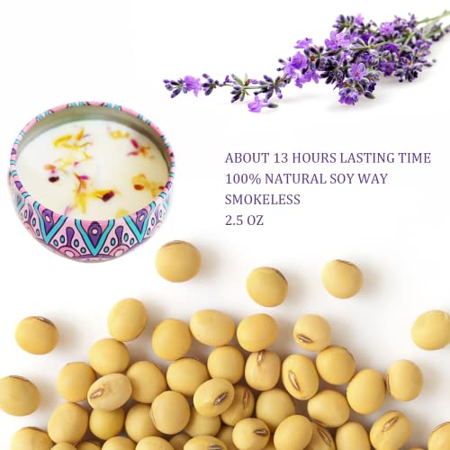 Scented Candles Gift Set, Aromatherapy Candles For Home, Portable Hotel Candles, Natural Soy Wax Tin Jar Candles For Yoga, Bath, 2.5 Oz Long Lasting Time Home Scented Candles Gift For Women 2 Pack #TOP2